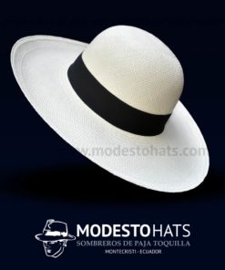 panama hat Sombrero brisa Cuenca pava llena total blanco