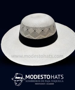 panama hat Sombrero Cuenca Pava semicalado semi fino natural