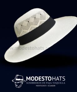 panama hat Sombrero Cuenca Pava semicalado semi fino natural