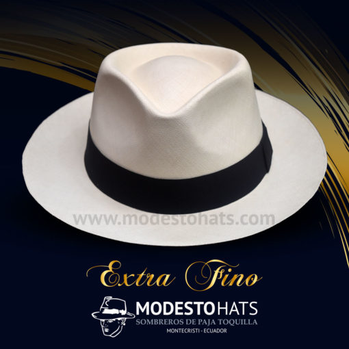 Extra Fine Fedora Havana Panama Hat Montecristi grade 43-44