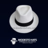Panama Hat Cuban Short Brim White Full