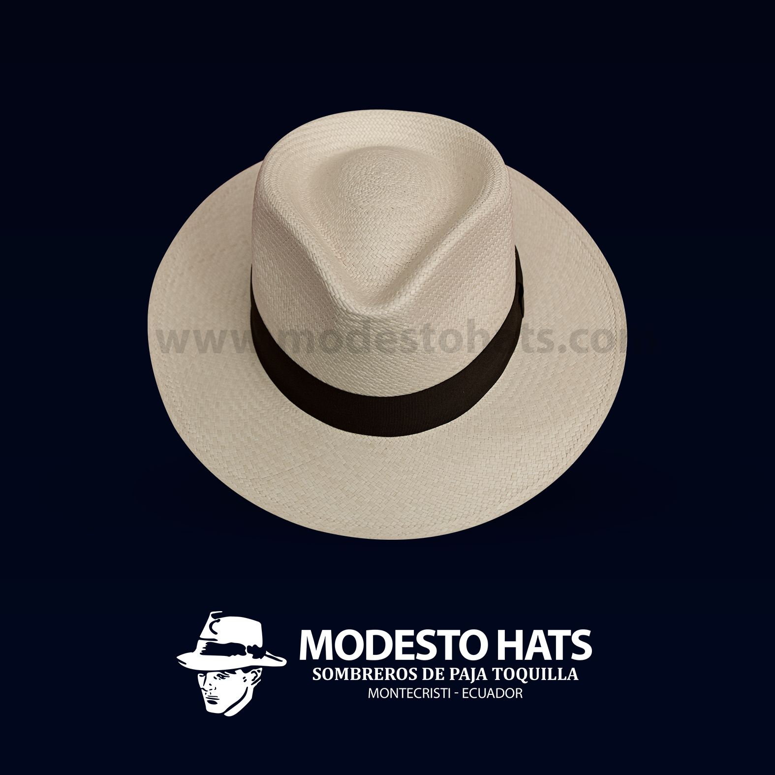 Genuine Ecuador Panama Hat – 100% Toquilla Straw, Classic Beige, 58cm Medium