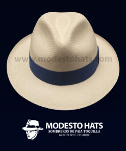 Panama Hat Montecristi Short Brim Classic Natural Fine Grade 17-18