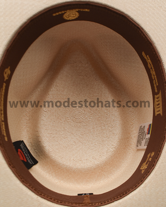 Montecristi Panama Hat Fedora Natural Fine Grade 15-16 - Image 8