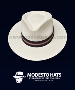 Fedora Hat Toquilla Straw Breeze White