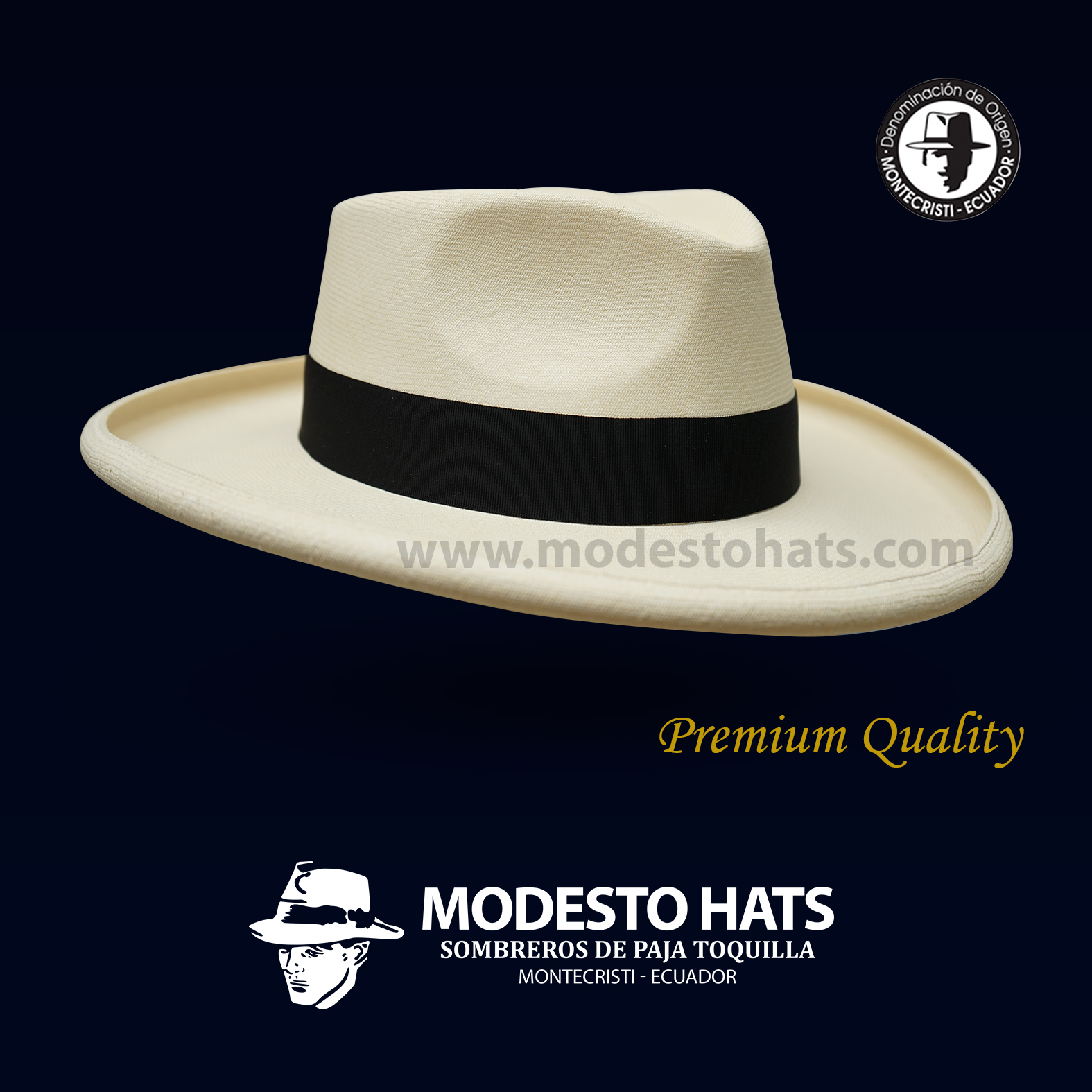 Montecristi Fedora Plantation Panama Hat Original Natural Premium Grade 29-30 - Image 2
